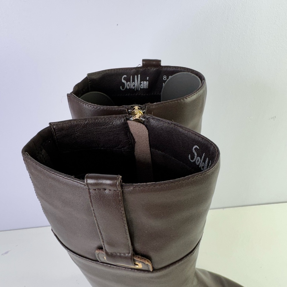 Solimani Gabi 12" slim calf riding boot size 8.5 M , brown - Picture 11 of 11